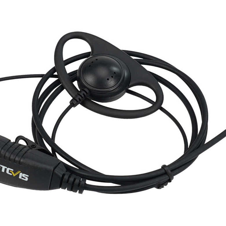 EEK001 D Shape Soft Earhook Earpiece For Kenwood 2Pin Radio