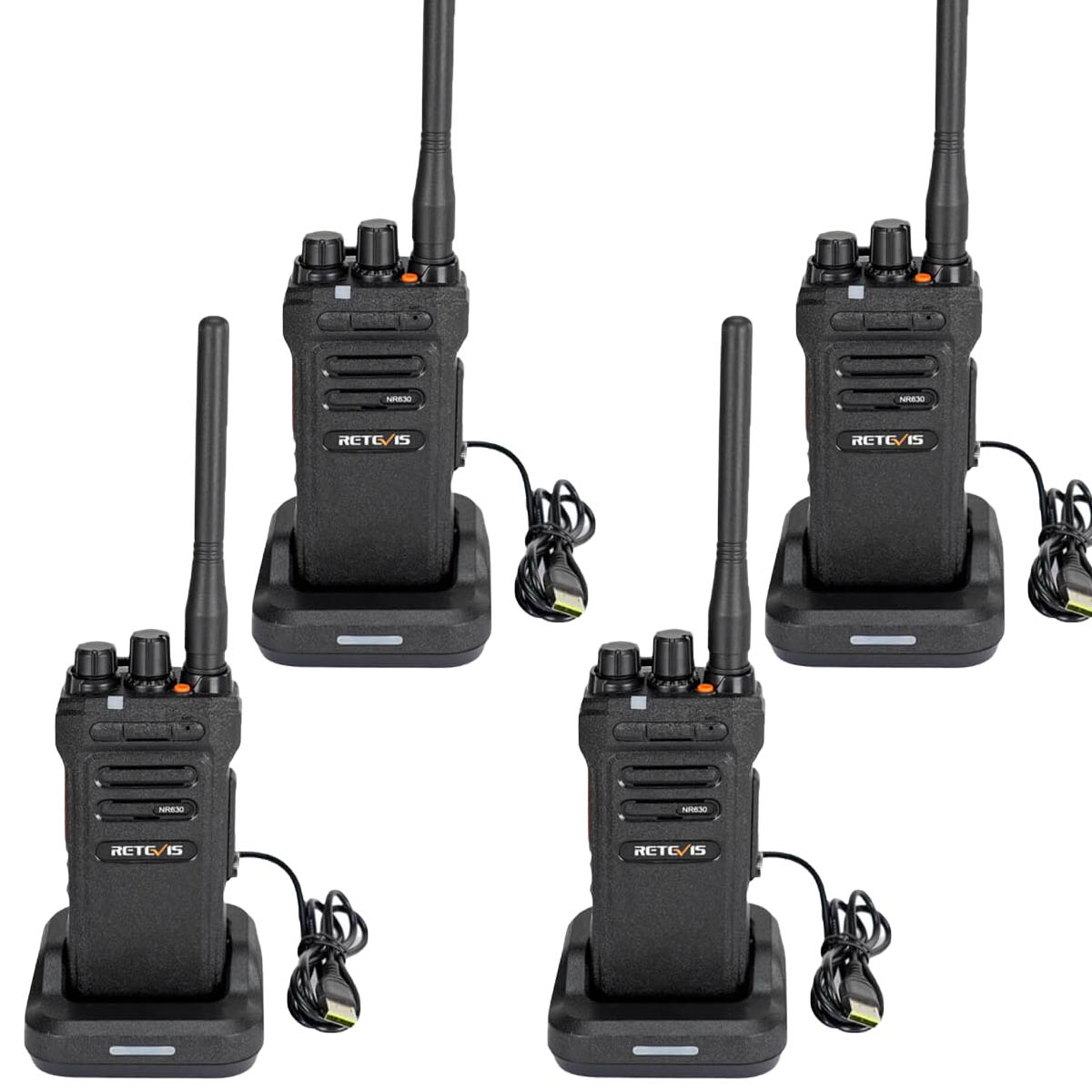 Retevis NR630 Long Range UHF Waterproof Radio (4 Pack)