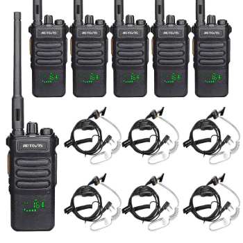 RT86 Commercial Two Way Radio with Covert Acoustic Tube Earpiece