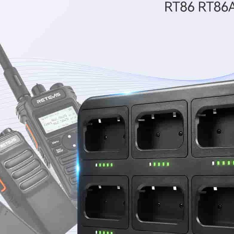 Retevis six way efficient charge  Multi Unit Charging Station Compatible with RT86 series walkie-talkies