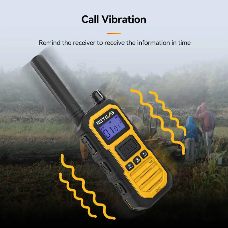 Retevis RB48P GMRS Long Distance Jobsite Radio with Speaker Mic 4pack