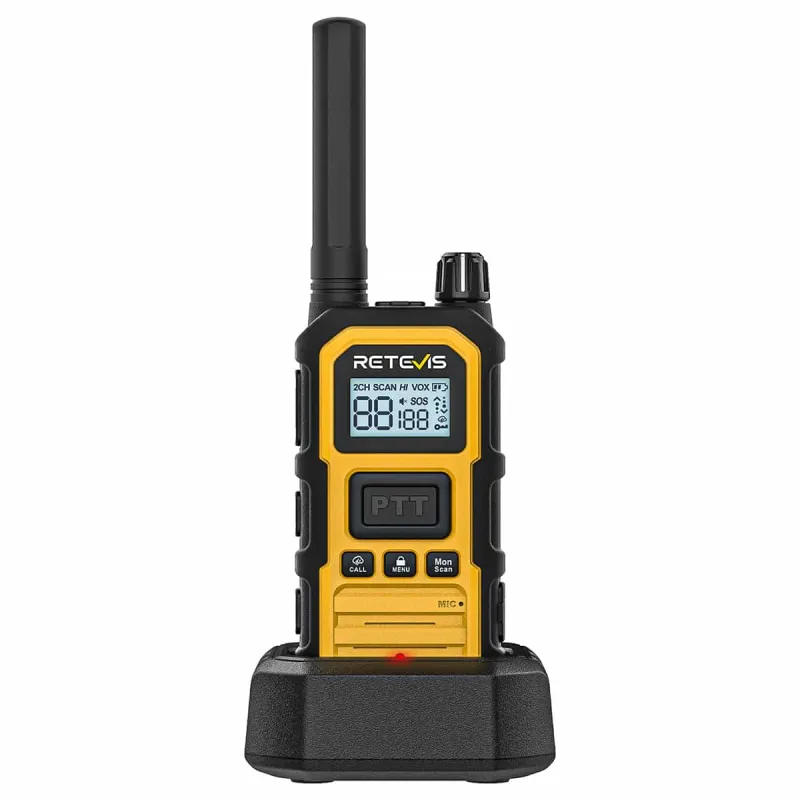Retevis RB48P GMRS Waterproof Walkie Talkie with Speaker Mic 6pack plus Gang Charger