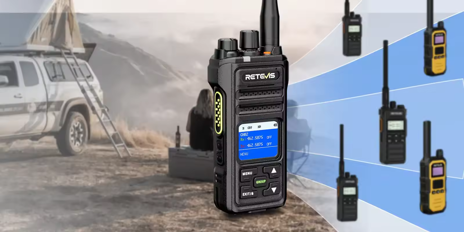 Retevis NR30S GMRS two way radio with one-key frequency pairing