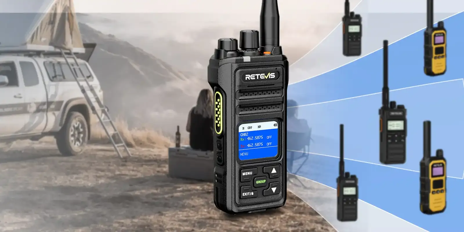 Retevis NR30S GMRS two way radio with one-key frequency pairing