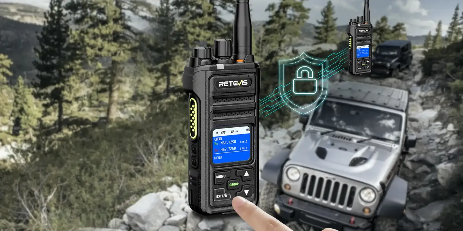 Retevis NR30S GMRS business two way radio with key lock function