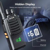Retevis H777H FRS Radio 10 Packs with Earpieces | License-Free | Hidden Display | USB-C Charging | 1000mAh Battery | VOX
