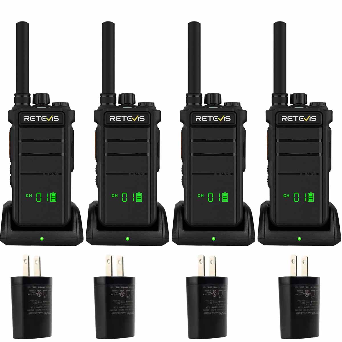 Retevis RB26H Hidden Display GMRS Handheld Radio 4Pack