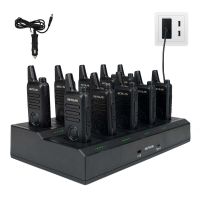 Retevis RT22S Channel Display FRS Walkie Talkie (20 PCS) with 10-Way Charger (2 PCS)