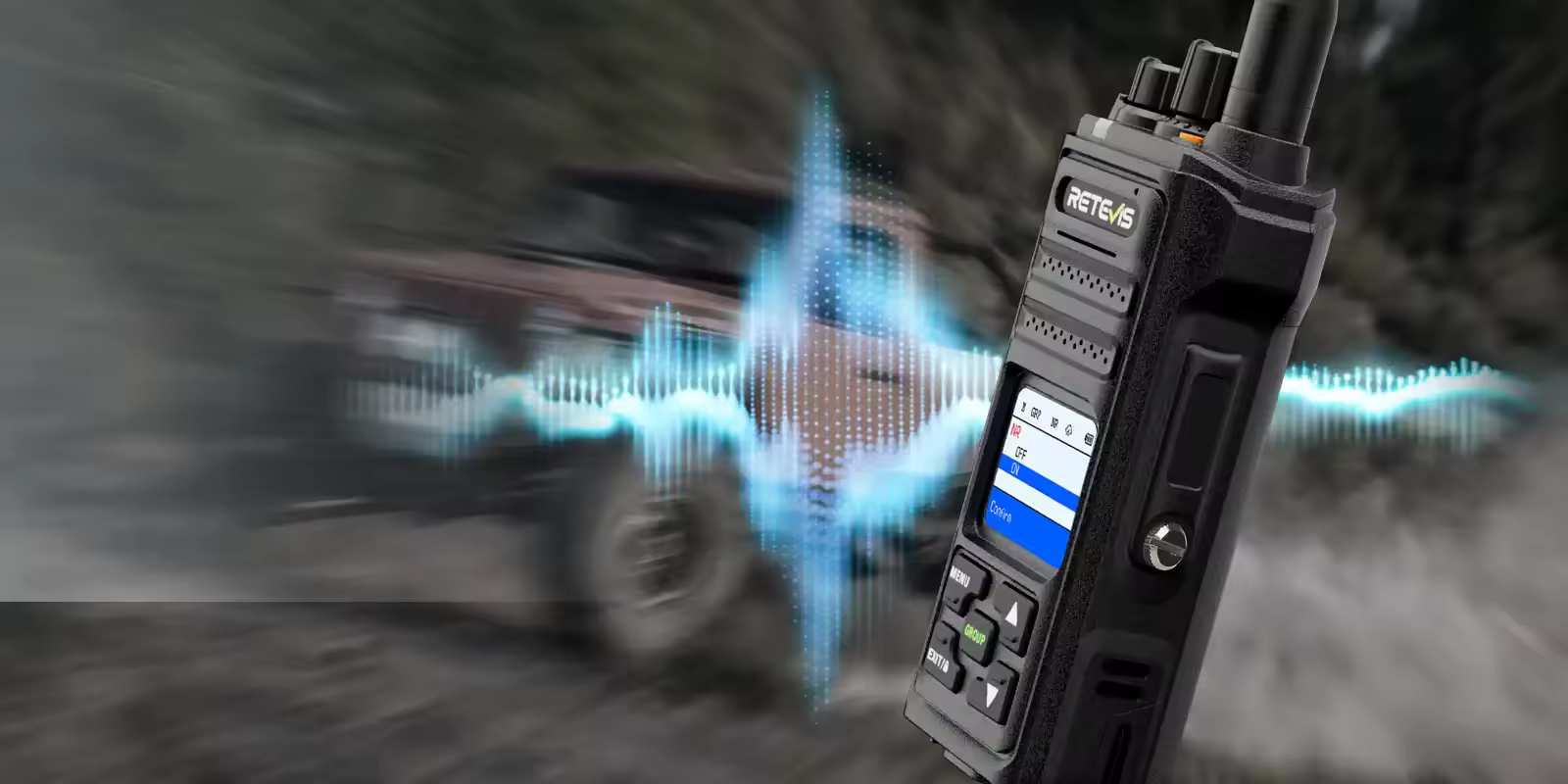 Retevis NR30S GMRS two way radio with two-way noise reduction