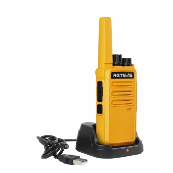 Retevis RT68 FRS Radio | License-Free | Orange | USB Charging | 1200mAh Battery | Rugged Construction