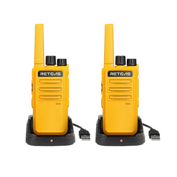 Retevis RT68 FRS Radio | License-Free | Orange | USB Charging | 1200mAh Battery | Rugged Construction