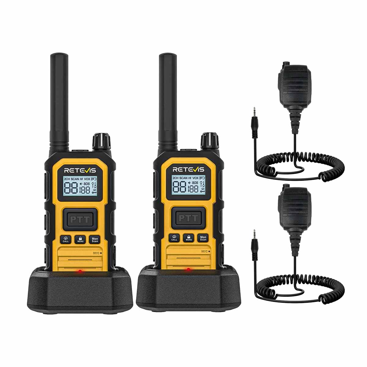 Retevis RB48P GMRS Long Distance Two Way Radio with Speaker Mic 2pack