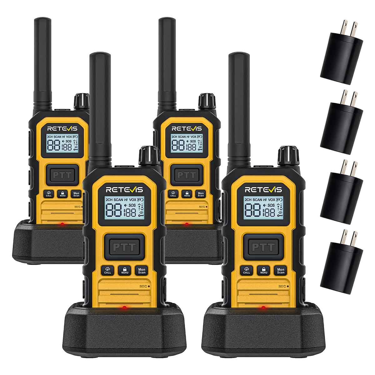 RB48P GMRS IP67 Rugged waterproof walkie talkies 4 pack