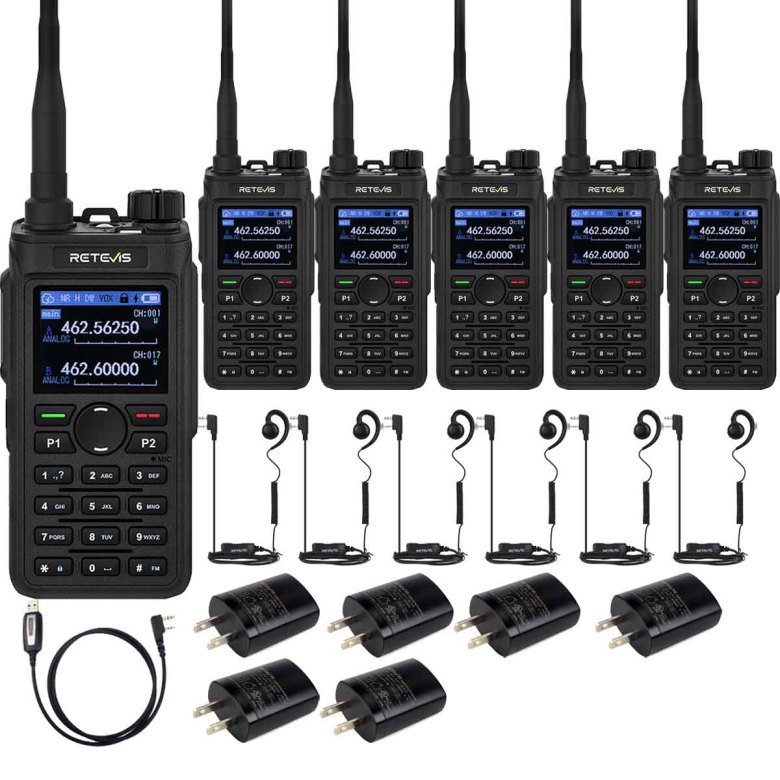 C2 GMRS AI Noise Reduction Radio with Earpiece Kit