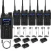 Retevis C2 GMRS AI Noise Reduction Radio with Earpiece Kit 6 Pack