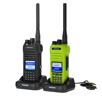 Ailunce HA1G IP67 Rugged GMRS Radio Black and Green 2-Pack