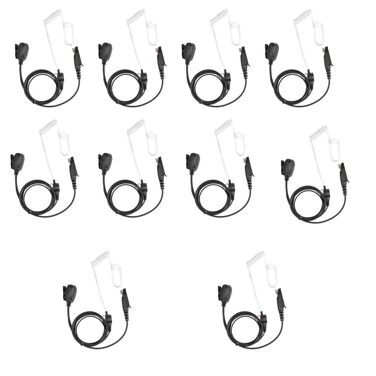 EAM004 Covert Acoustic Tube Earpiece for HD1 RT29 NR630 10-Pack