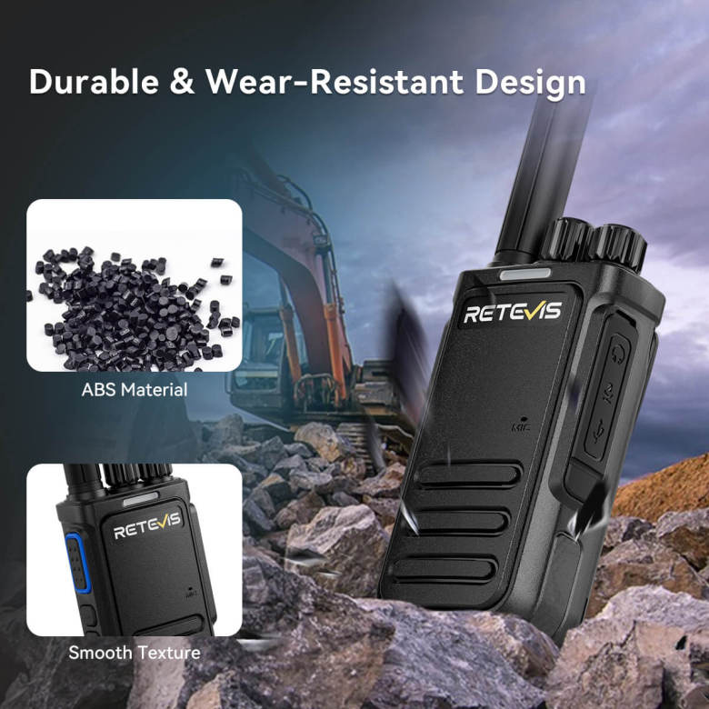 Retevis Matetalk B4 FRS Radio | License-Free | AI Noise Reduction | 6 Languages Prompt | Long Battery Life | Emergency Alarm