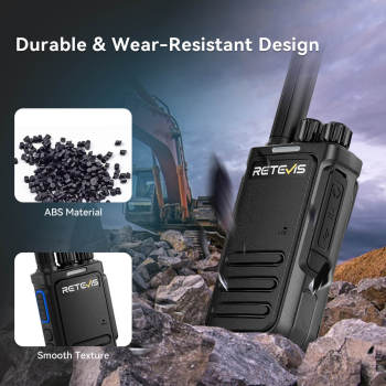 Retevis Matetalk B4 FRS Radio | License-Free | AI Noise Reduction | 6 Languages Prompt | Long Battery Life | Emergency Alarm