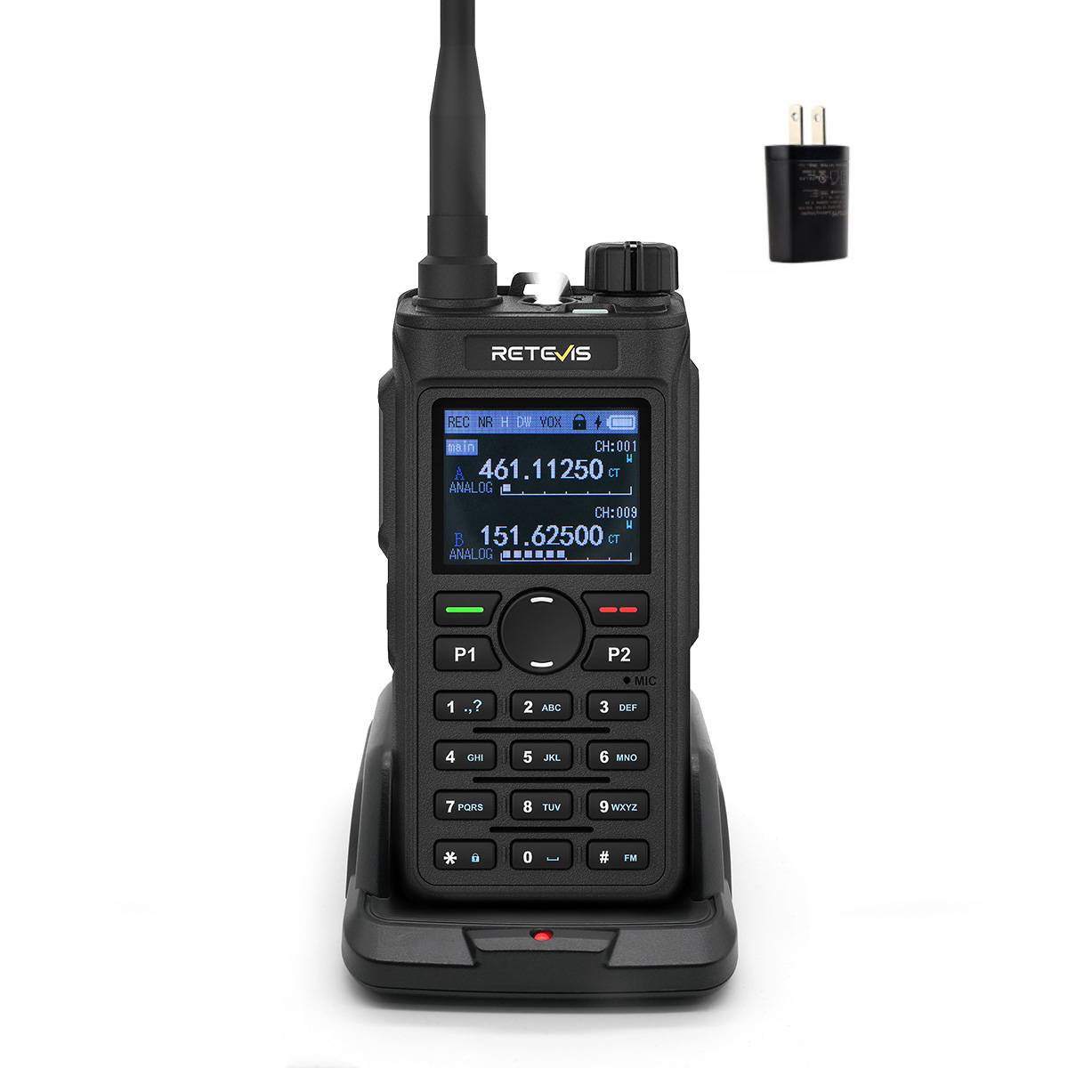 Retevis C62 5W Long Range UV Dual Band AI Noise Reducation Business Radio 
