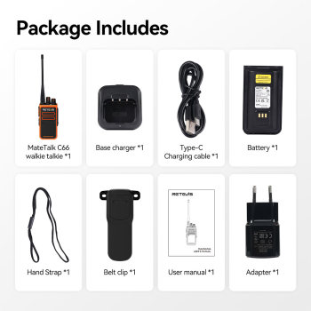 Retevis C66 UHF High Power Handheld Walkie Talkie