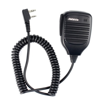 Universal Kenwood 2pin Shoulder Speaker Mic for Retevis A3 RA89R G H1 Baofeng walkie talkies
