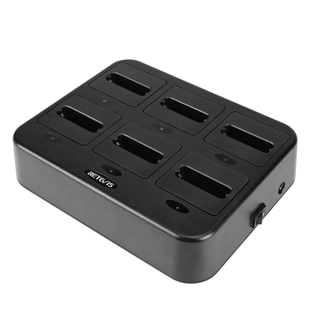 B3 Compact FRS Walkie Talkie 6PCS with Earpieces and 6-Way Charger