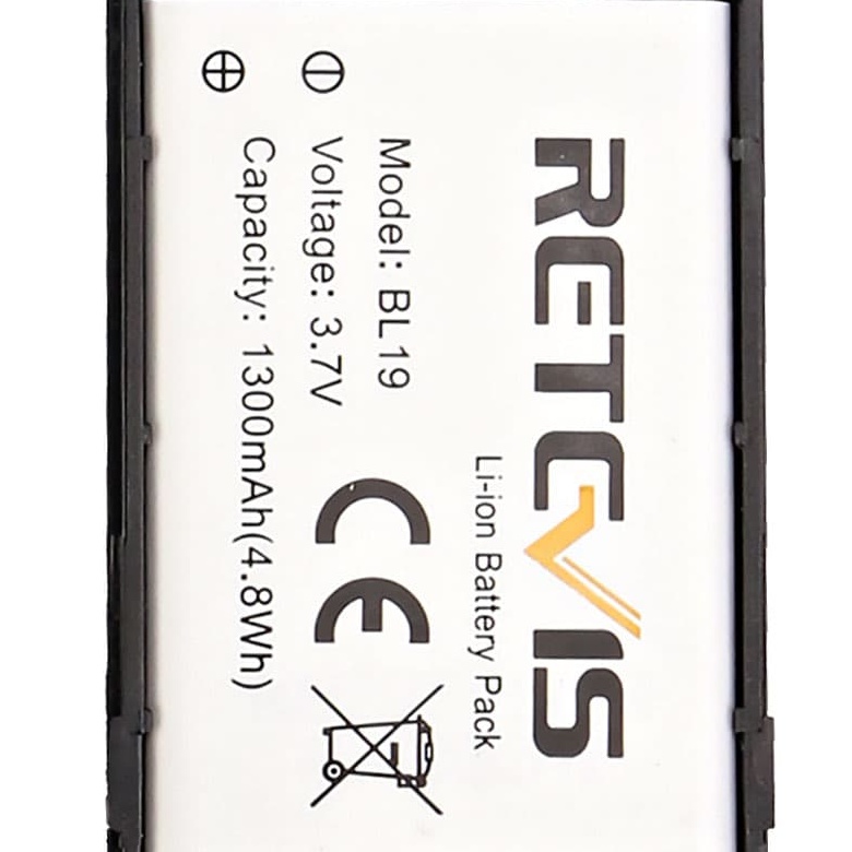 1300mAh 3.7V Original Rechargeable Li-ion Battery for Retevis RT19 RT619