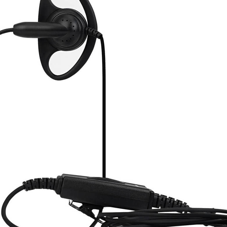 EEK020 Adjustable Boom Mic D-Ring Earpiece Dual PTT 2Pin-K