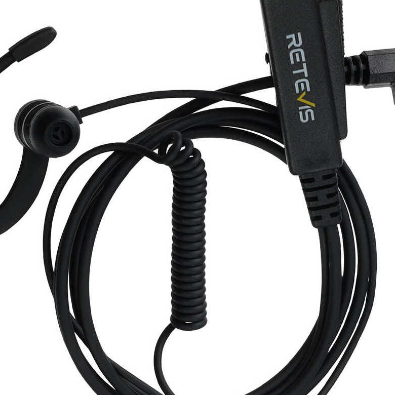 EEK023 1 Wire G Shape In-Ear Earbud Earpiece with PTT Mic