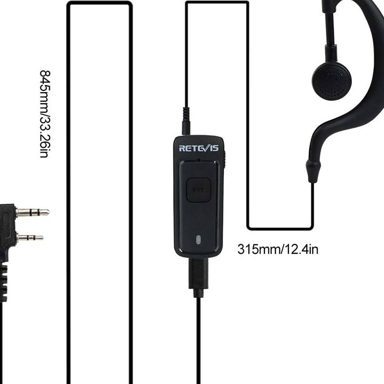 EEK019 Active Noise-canceling G-shape Earpiece 2Pin