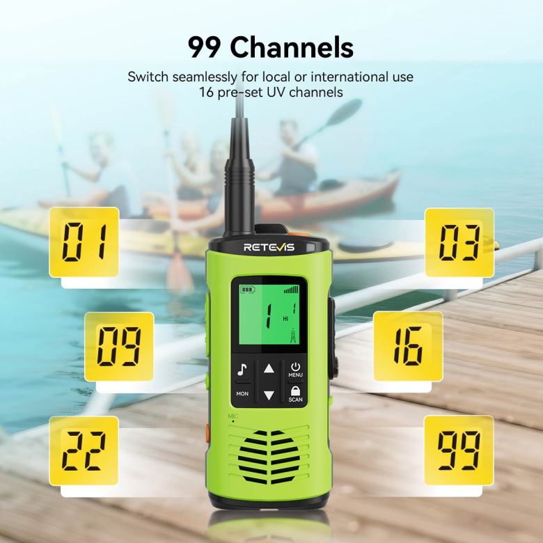 Retevis EZTalk 64S IP68 Waterproof UV Dual Band Walkie Talkie