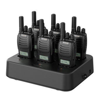 Retevis H777D FRS Radio | License-Free | USB-C and Base Charging | 1200mAh Battery | LCD Screen | VOX