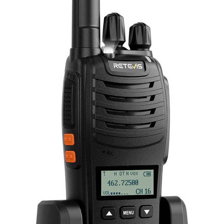 Retevis H777D FRS Radio | License-Free | USB-C and Base Charging | 1200mAh Battery | LCD Screen | VOX