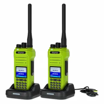Ailunce HA1G IP67 Rugged GMRS Radio with 256 Channels(Green)-2Pack