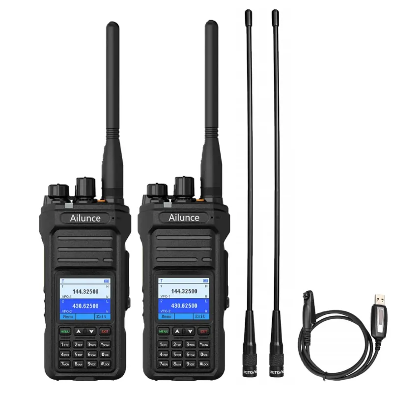 Retevis Ailunce HA1UV 5W UV Dual Band Radio With Long Antenna 2 Pack