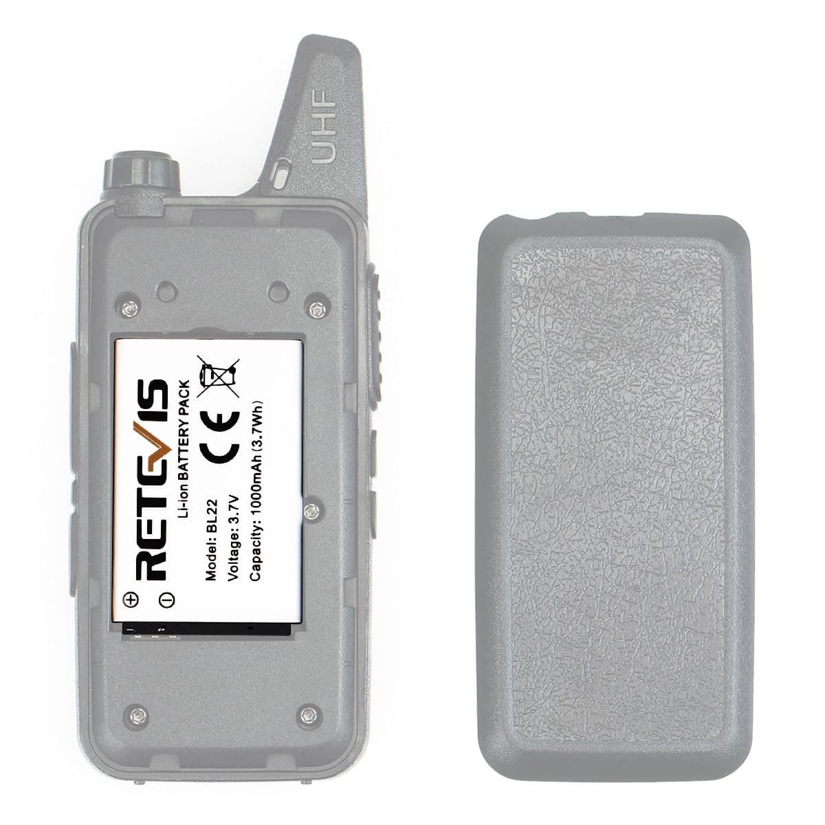 1000mAh 3.7V Rechargeable Li-ion Battery for RT22