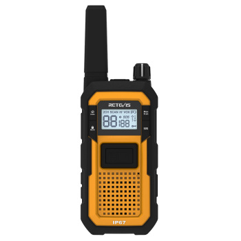 Retevis RB48 Radio with Speaker Mic | License-Free | IP67 Waterproof | USB-C Charging | 2000mAh Battery | Built for Construction Sites