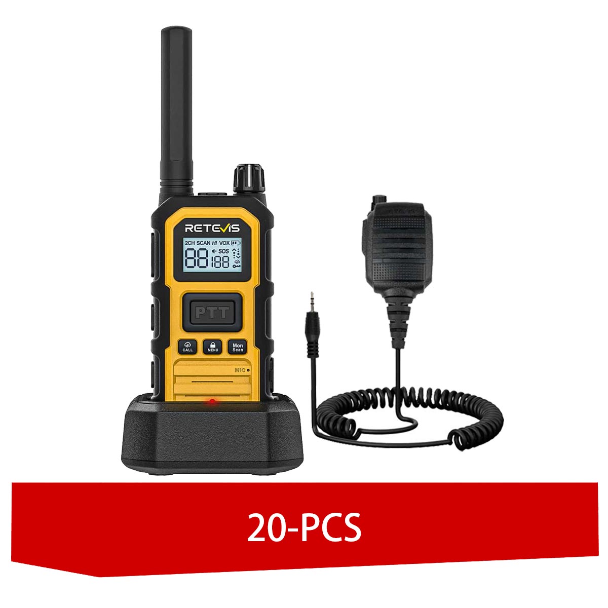 RB48P IP67  Waterproof GMRS Radio with Speaker Mic 20 pack