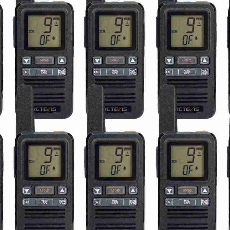 Retevis RB667 PMR446 Radio 10 Packs with Earpieces | License-Free | One Key Group Call | Long Battery Life | Type-C Charging