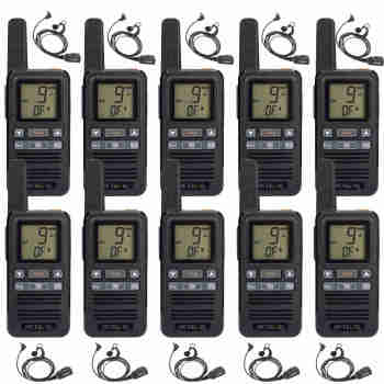 Retevis RB667 PMR446 Radio 10 Packs with Earpieces | License-Free | One Key Group Call | Long Battery Life | Type-C Charging
