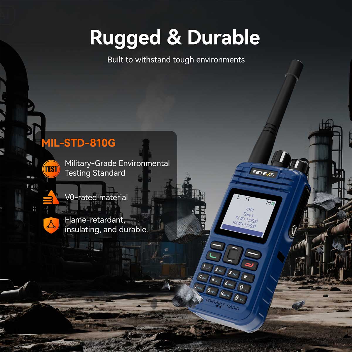 Retevis MateTalk E2 Explosion Proof Intrinsically Safe DMR Portable Two-way Radio