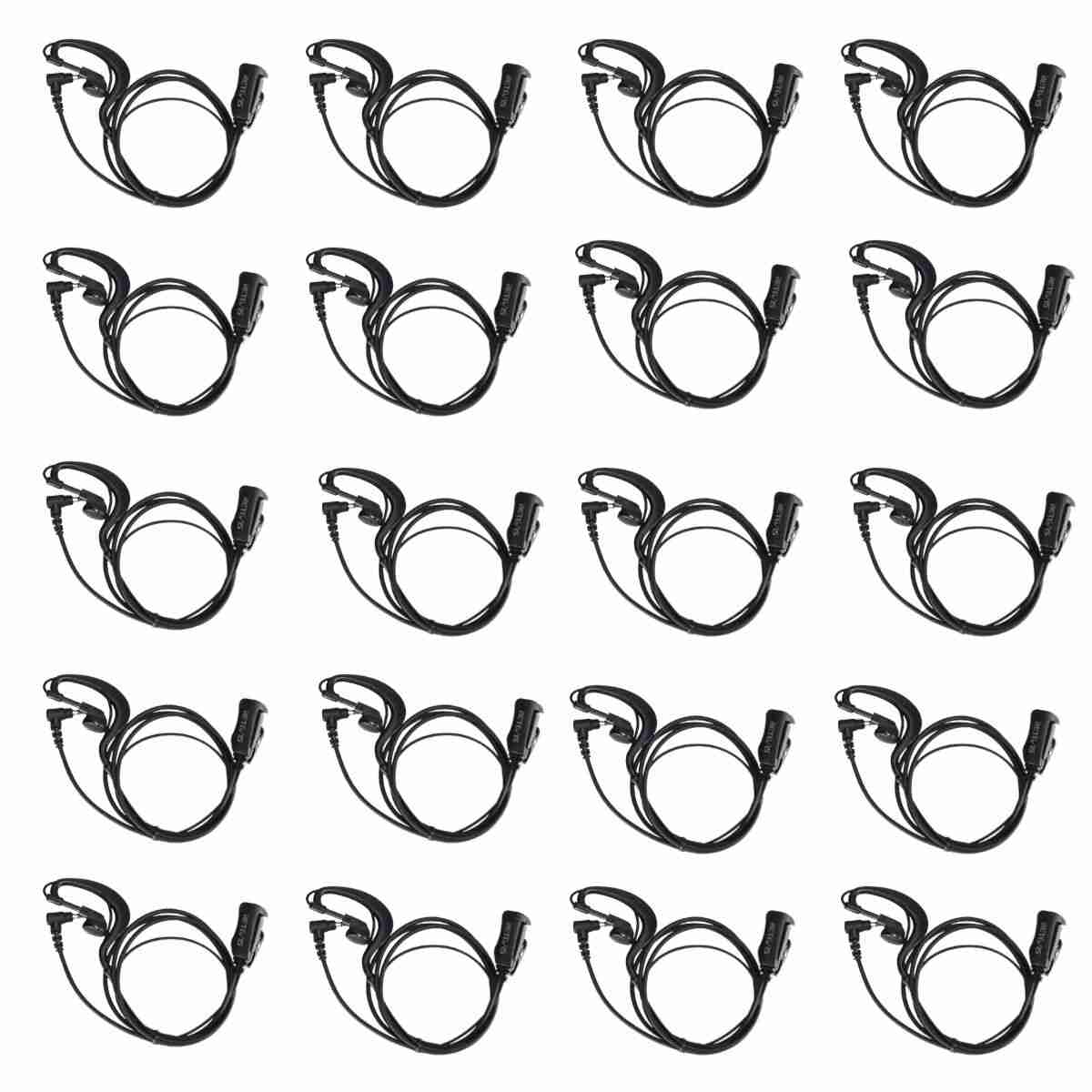 EEY002 3.5mm 1 Pin Earhook Earpiece for Walkie Talkie RT622P (20 Pack)