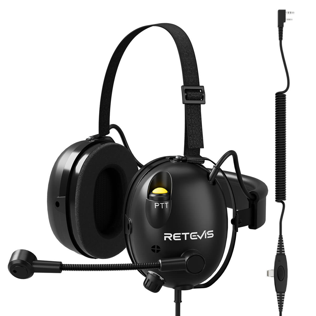 Retevis EHK015/016 ANC Overhead Walkie Talkie Headset