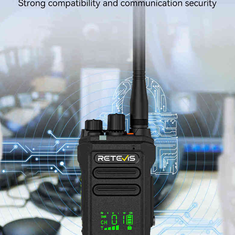 Retevis NR30D Long Range Encryption Walkie Talkie with Earpieces 4pack