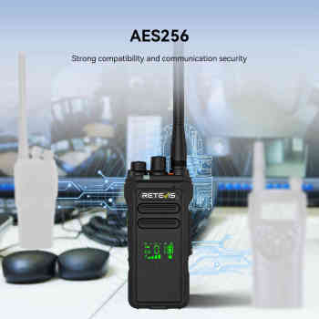 Retevis NR30D Long Range Encryption Walkie Talkie with Earpieces 4pack