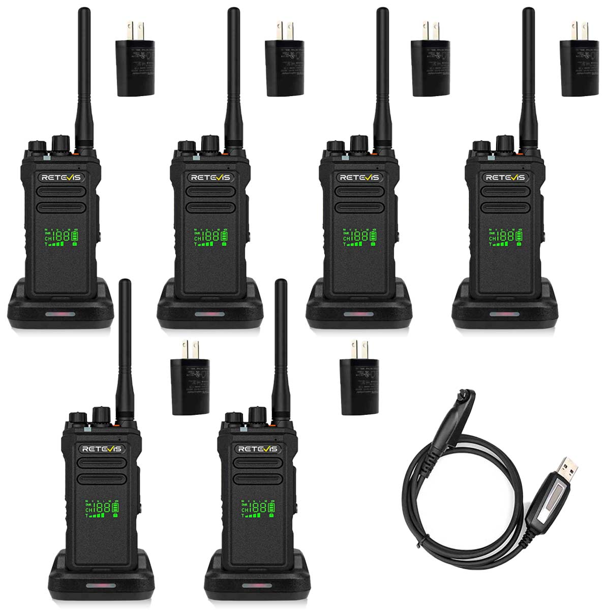 Retevis NR30D AES256 Long Range Waterproof DMR Business Radio with Noise Reduction