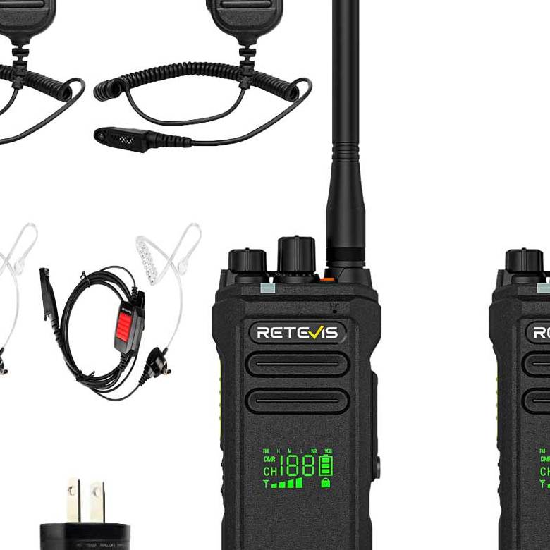 Retevis NR30D Long Range Waterproof DMR Radio with Earpieces and Mics 2pack