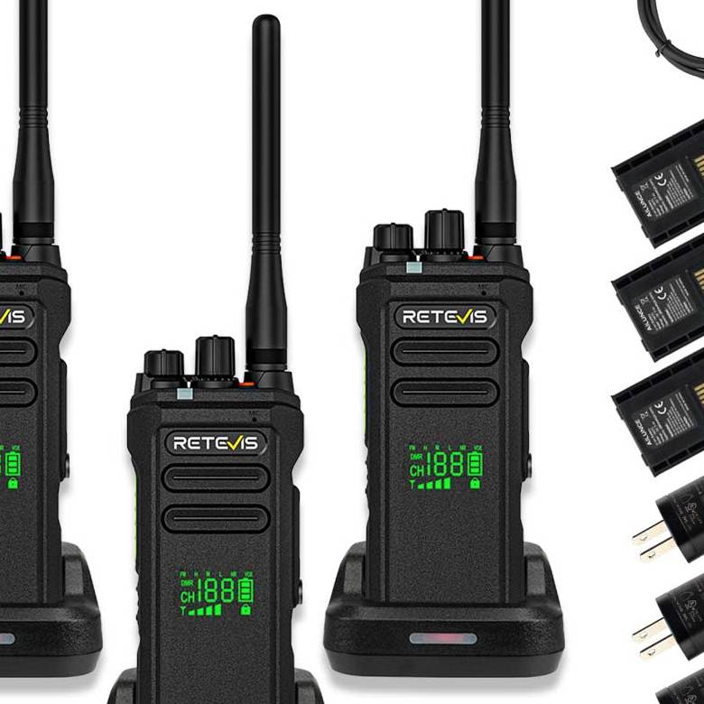 Retevis NR30D DMR Radio for Long Distance with Backup Battery 3pcs