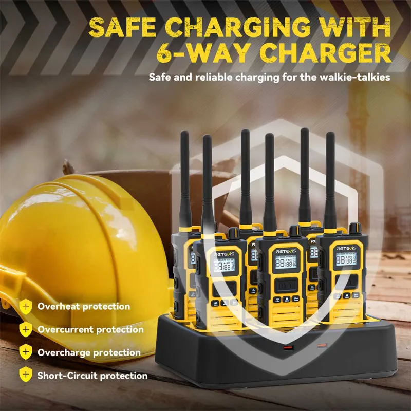 Retevis RB48Pro Long Range Radio 6/10/12/20 Pack with Multi-unit Charger